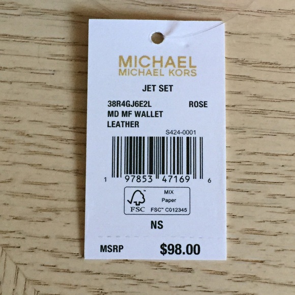 Michael Kors Jet Set Rose Leather Wallet - Picture 7 of 8